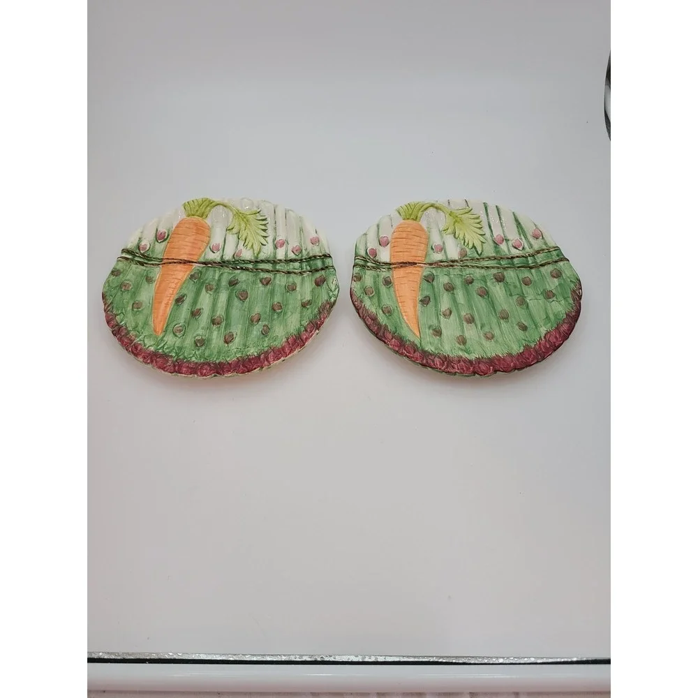 Vintage Takahashi Majolica Asparagus Carrot Plate 8